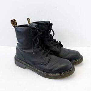 Dr Martens 1460 Youth Softy T Black Leather Lace Up Combat Boots